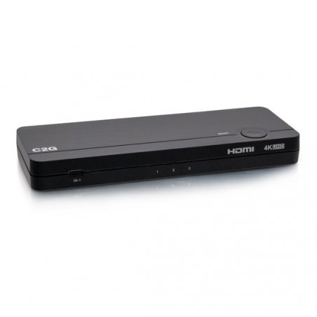 C2G Commutateur KVM USB-C/HDMI 3 entrées combinées vers HDMI 1 sortie avec Power Delivery - 4K 60Hz