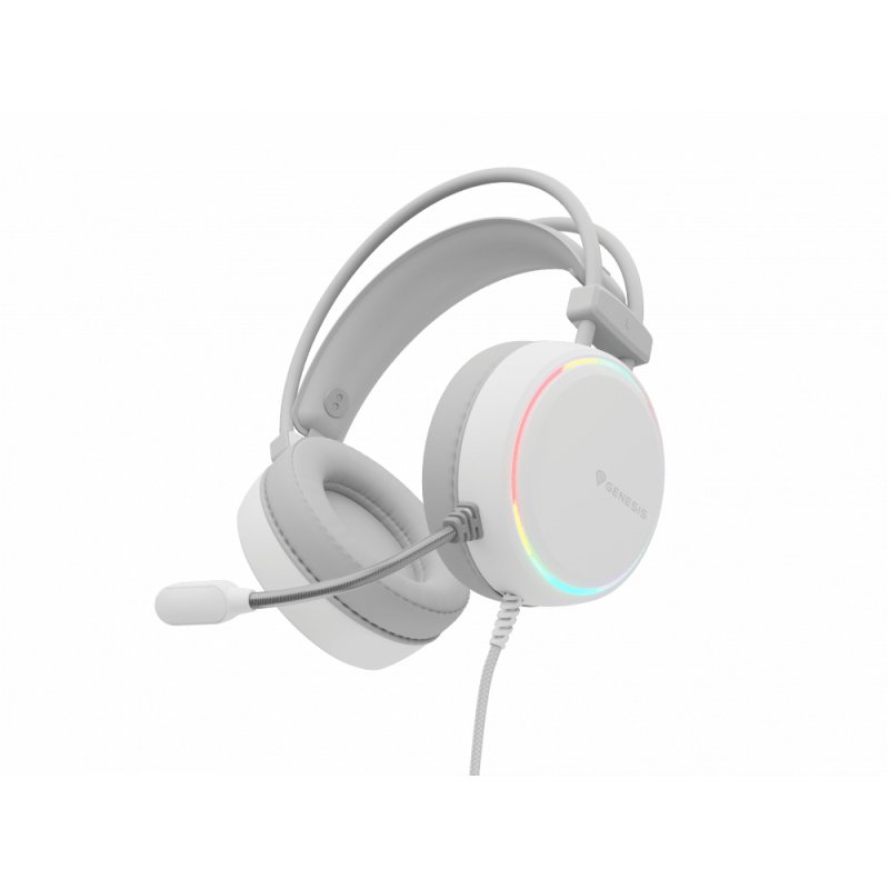 GENESIS NEON 613 Casque Avec fil Arceau Jouer USB Type-A Blanc