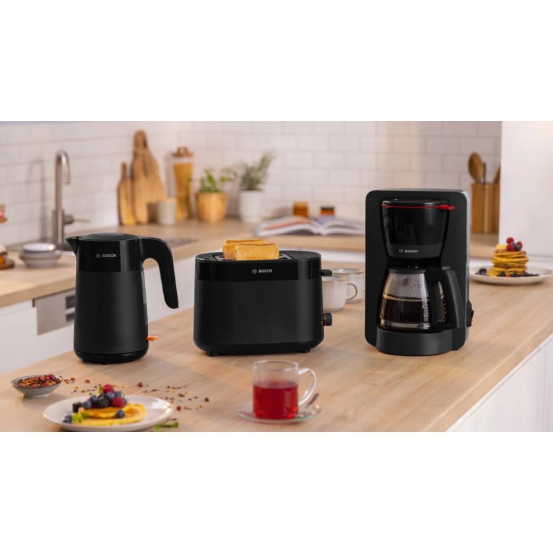 Kompakt-Toaster MyMoment TAT2M123 (schwarz, 950 Watt, für 2 Scheiben Toast)