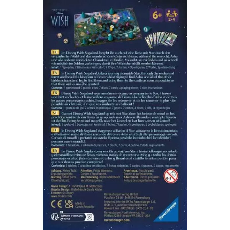 Ravensburger 22649 jeu de société Disney Wish Sagaland