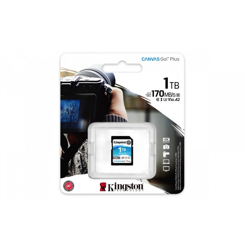 Kingston Technology 1TB SDXC Canvas Go Plus 170R C10 UHS-I U3 V30
