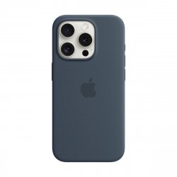 IPHONE 15 PRO SILICONE CASE WITH MAGSAFE - STORM BLUE