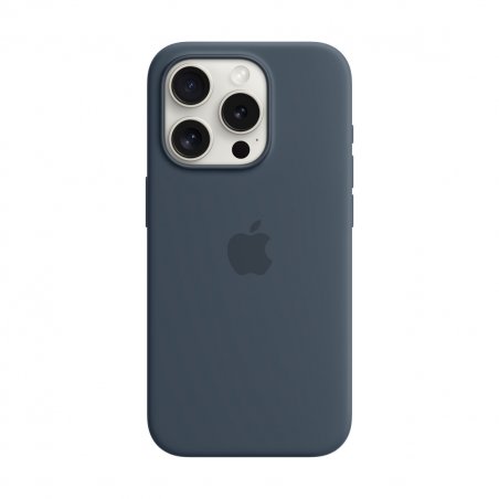 IPHONE 15 PRO SILICONE CASE WITH MAGSAFE - STORM BLUE