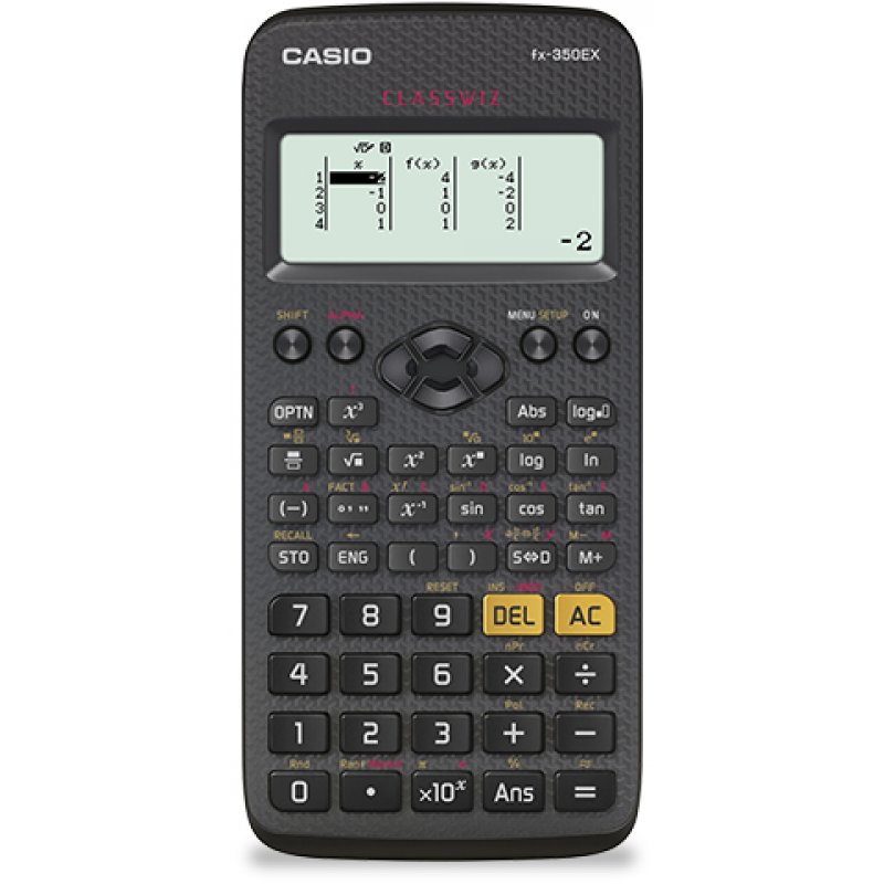 Casio Classwiz FX-350EX calculatrice Poche Calculatrice scientifique Noir