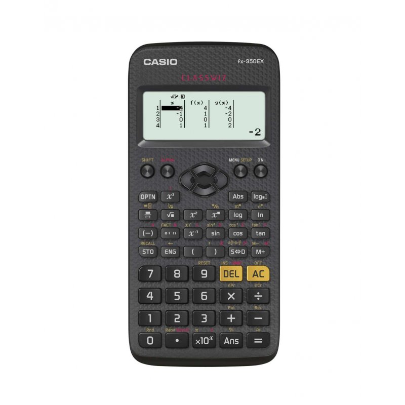Casio Classwiz FX-350EX calculatrice Poche Calculatrice scientifique Noir