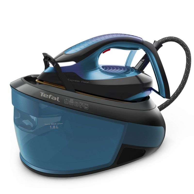Tefal Express Vision SV8151 2800 W 1,8 L Durilium AirGlide Autoclean soleplate Bleu, Noir
