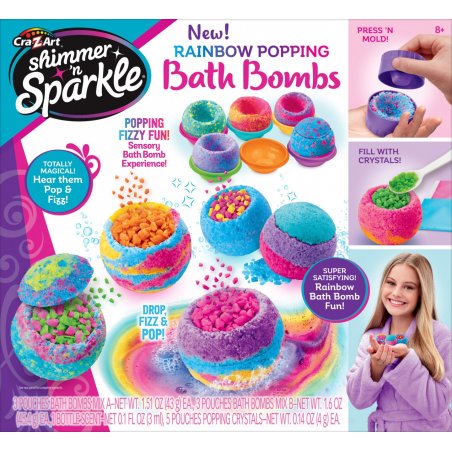 SHIMMER N SPARKLE RAINBOW POPPING BATH BOMBS (17345)