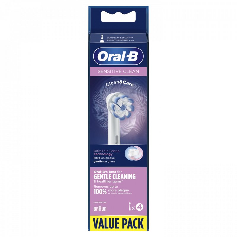 Oral-B Sensitive Clean 80339545 toothbrush head 4 pc(s) White