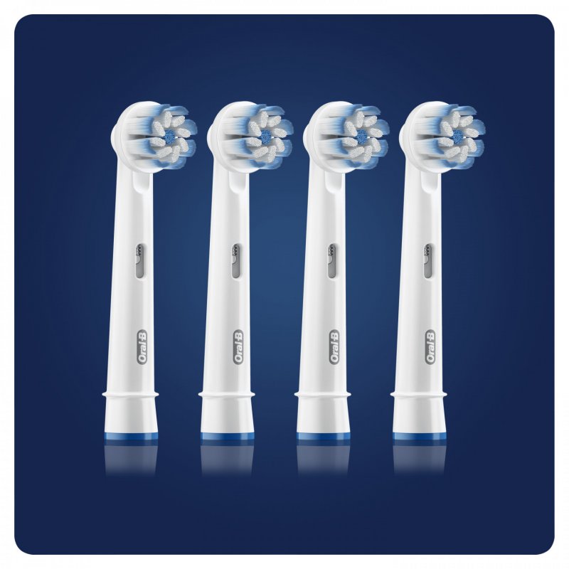 Oral-B Sensitive Clean 80339545 tête de brosses 4 pièce(s) Blanc