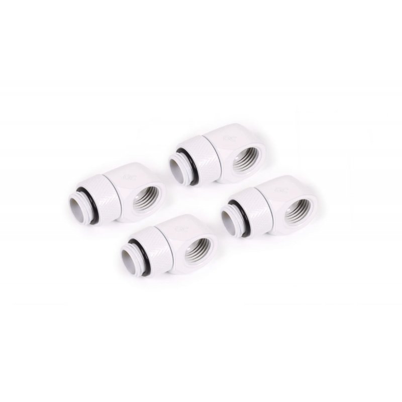 Alphacool Eiszapfen L-Verbinder drehbar G1/4 AG auf G1/4 IG - 4pcs Set White