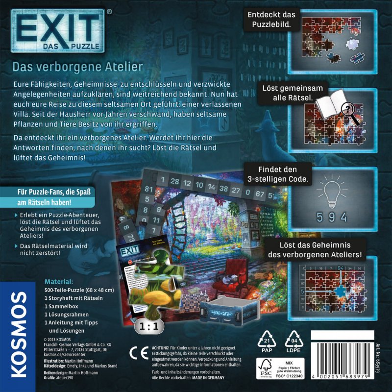 EXIT - Das Puzzle: Das verborgene Atelier (500 Teile)