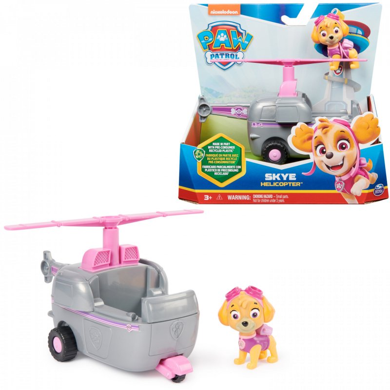 Paw Patrol - Helikopter mit Skye-Figur (grau/rosa)