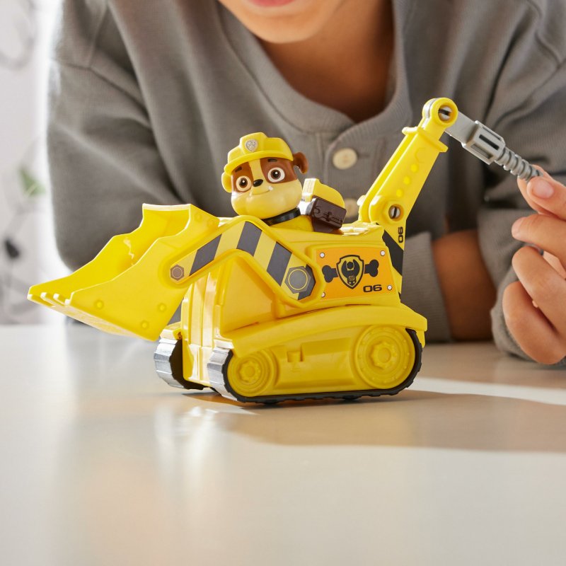 Paw Patrol - Baustellen-Fahrzeug mit Rubble-Figur (gelb)