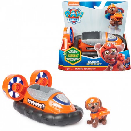PAW Patrol , Zuma’s Hovercraft, Toy Vehicle with Collectible Action Figure, Sustainably Minded Kids Toys for Boys &