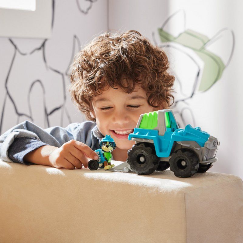 PAW Patrol , Rex’s Dinosaur Rescue Vehicle, Toy Truck with Collectible Action Figure, Sustainably Minded Kids Toys