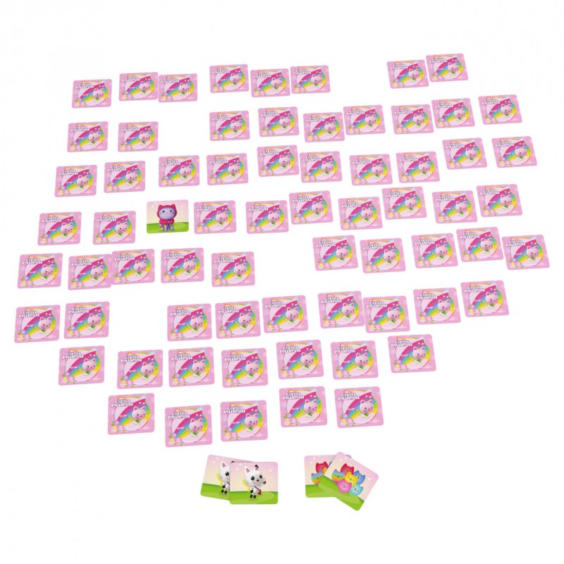 Games Gabby’s Dollhouse, Memory Match Card Game in Mini Tin Preschool Girls Matching Board Game Easy Family Learning