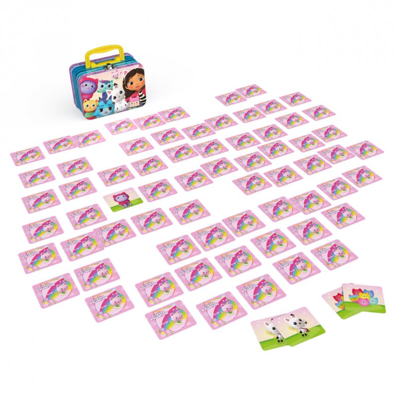Games Gabby's Dollhouse, Jeu de mémoire dans une mini-boîte en métal, Jeu de mémoire pour filles, Jeu