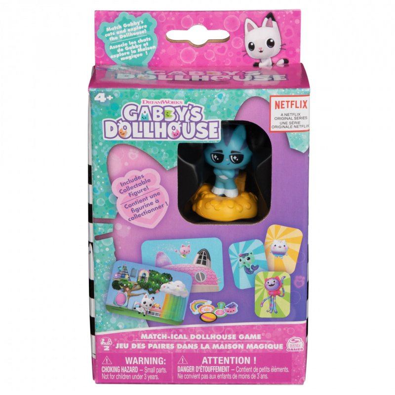 Games Gabby's Dollhouse, Jeu des paires dans la Maison magique, Jeu de mémoire à 2 joueurs, Jeu de société inspiré