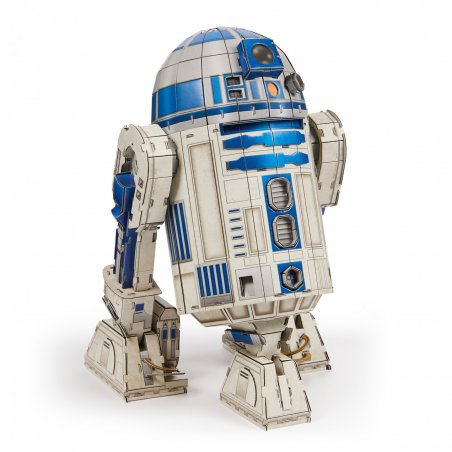 4D Build, Star Wars R2-D2 Cardstock Model Kit 201 Pcs | Star Wars Toys Desk Decor | Building Toys | 3D Model Kits for