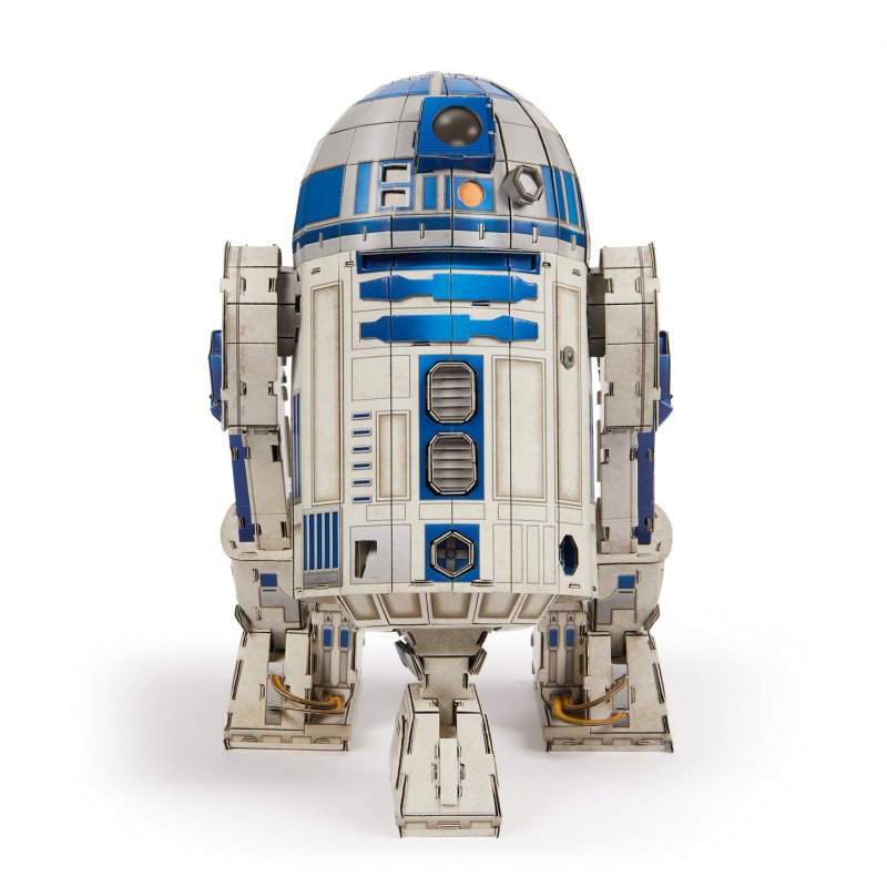 4D Build, Star Wars R2-D2 Cardstock Model Kit 201 Pcs | Star Wars Toys Desk Decor | Building Toys | 3D Model Kits for