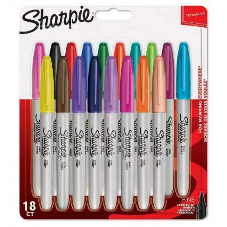 Sharpie Fine marqueur 18 pièce(s) Pointe fine Multicolore