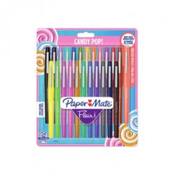 Papermate Flair Candy Pop Stylos à encre gel avec bouchon Moyen Multicolore 24 pièce(s)
