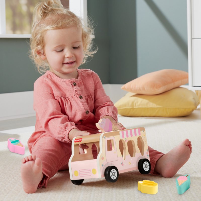 Fisher-Price – Trieur de Formes en Bois Camion de Glace