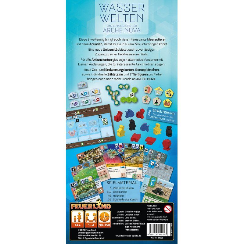 Feuerland Arche Nova: Wasserwelten Extension de jeu de société Stratégie