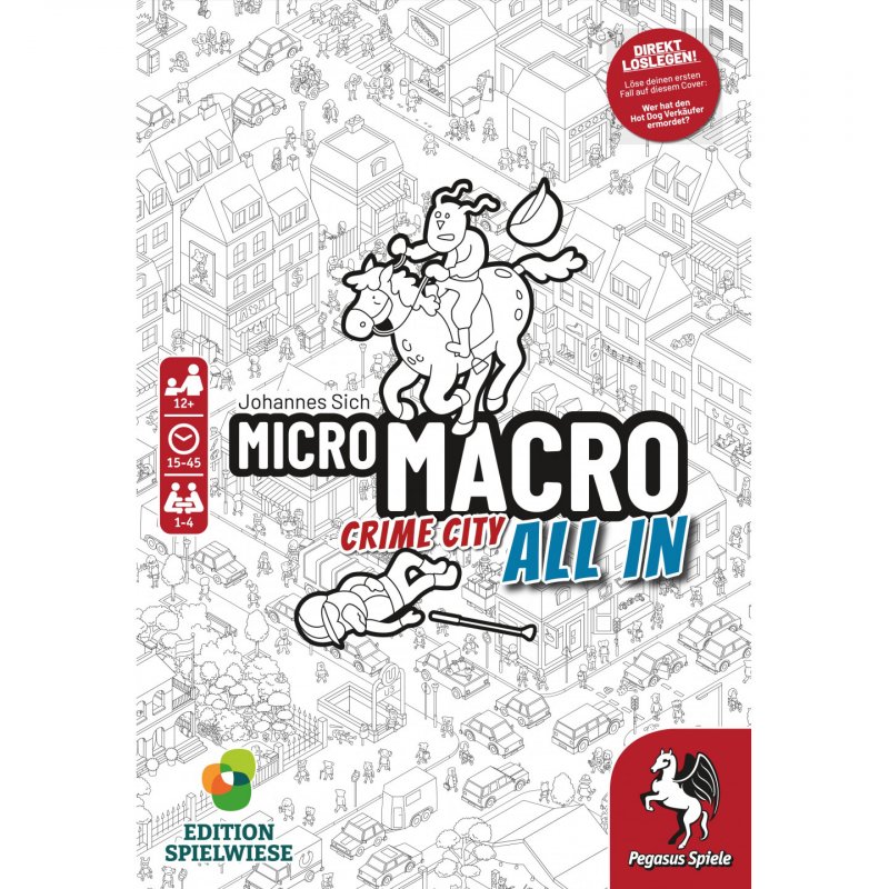 Pegasus Spiele MicroMacro: Crime City 3 - All in MicroMacro: Crime City 3 – All In Jeu de société Détective