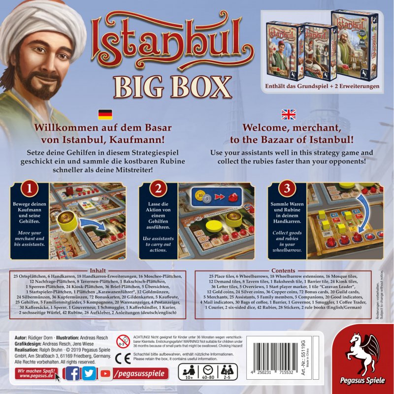 Pegasus Spiele ISTANBUL BIG BOX board/card game
