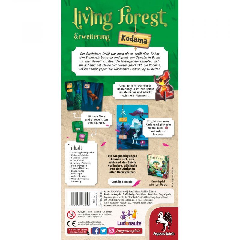 Pegasus Spiele Living Forest: Kodama 60 min Board game expansion Multi-genre