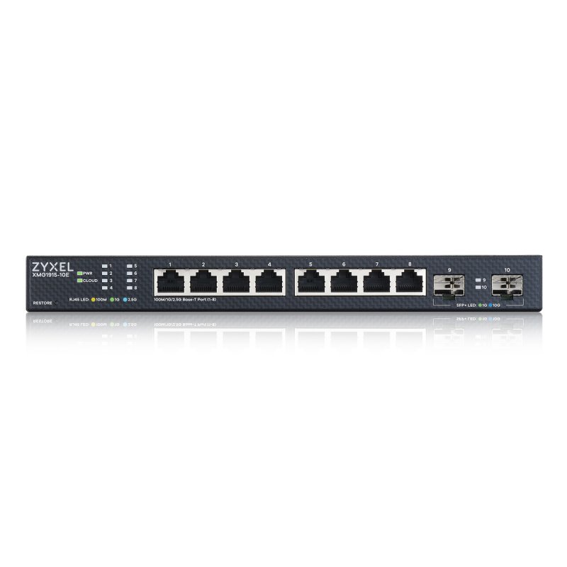 XMG1915-10E 8-PORT 2.5GBE 2 SFP SMART SWITCH HYBIRD MODE ST
