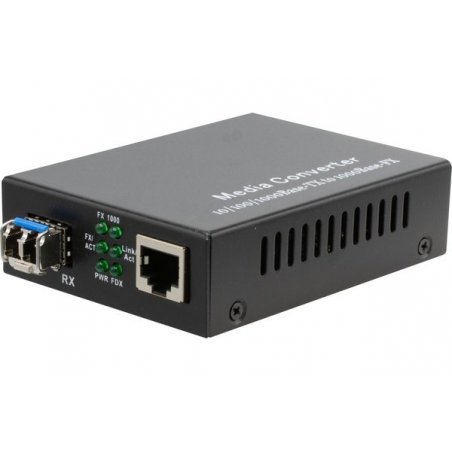 10/100/1000 to 1000LX Media conv. W/SFP SingleMode 20KM LC