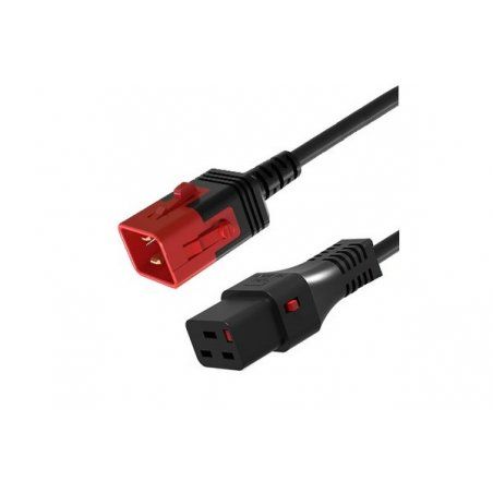 Power extension cord with dual locking system Black- 2m