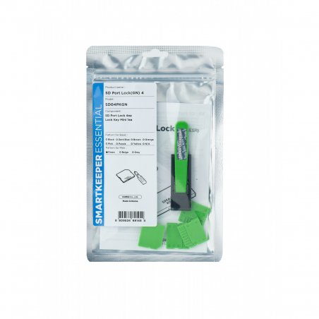 Smartkeeper SD04PKGN bloqueur de port SD card Vert Plastique 1 pièce(s)