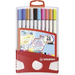 STABILO Pen 68 brush stylo-feutre Multicolore 20 pièce(s)