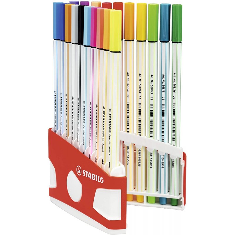 STABILO Pen 68 brush felt pen Multicolour 20 pc(s)