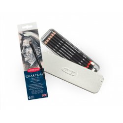 Derwent - Charcoal 6-stk Metalbox (601062)