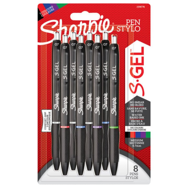 Sharpie - S-Gel 0,7 mm 8-Blister (2198778)