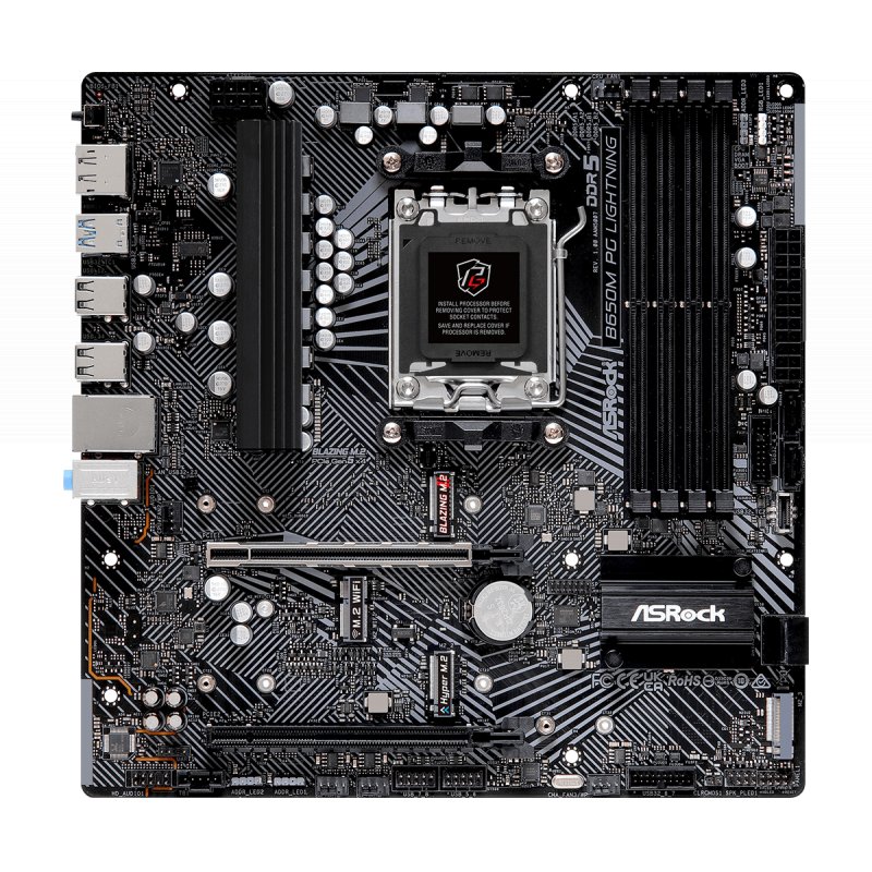 Carte Mère ASRock B650M PG Lightning DDR5 (AM5) Micro ATX