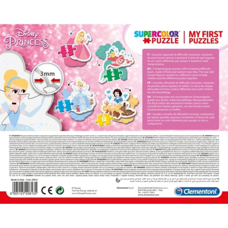 Clementoni - My first puzzle 3-6-9-12 pcs - Disney Princess (20813)