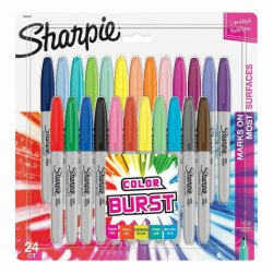 Sharpie - Permanent Marker Fine Colour Burst 24-Blister (1956292)