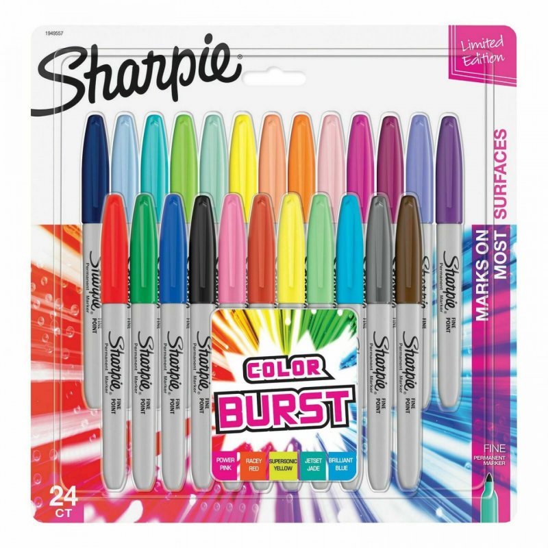 Sharpie Fine marqueur 24 pièce(s) Pointe fine Multicolore