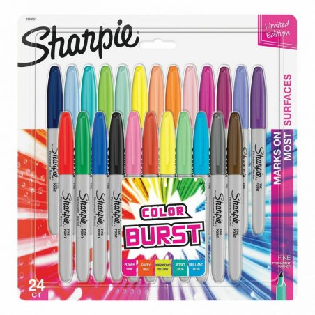 Sharpie - Permanent Marker Fine Colour Burst 24-Blister (1956292)