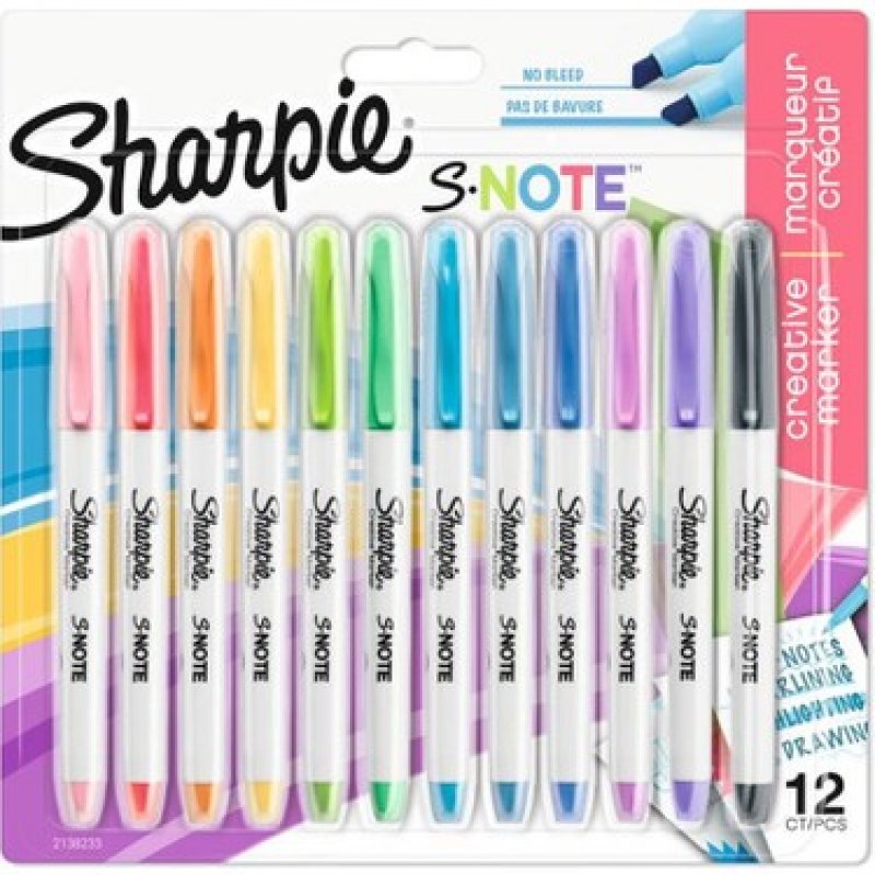 Sharpie - S-Note Chisel12-Blister (2138233)