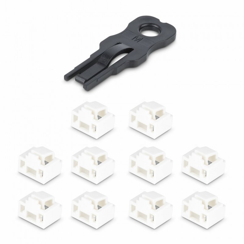 StarTech.com RJ45LOCKANDKEY bloqueur de port Bloqueur de port clé RJ-45 Noir, Blanc 10 pièce(s)