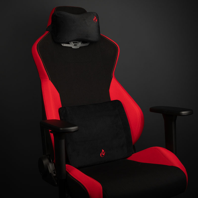 Pack de Coussins pour fauteuils Nitro Concepts compatible (Noir/Rouge)
