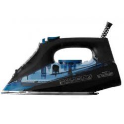 Black & Decker BXIR2606E Fer à repasser à sec ou à vapeur Semelle en céramique 2600 W Noir, Bleu