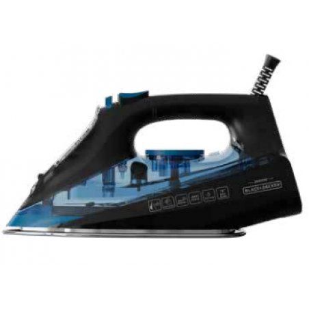 Black & Decker BXIR2606E Dry & Steam iron Ceramic soleplate 2600 W Black, Blue