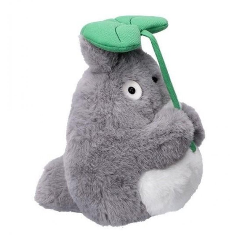 MON VOISIN TOTORO - Totoro Gris avec feuille - Peluche Nakayoshi